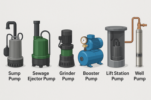 types of plumbing pumps