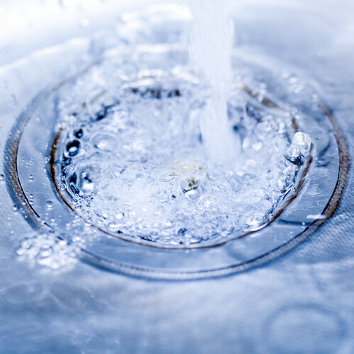fresh water in a sink, water treatment